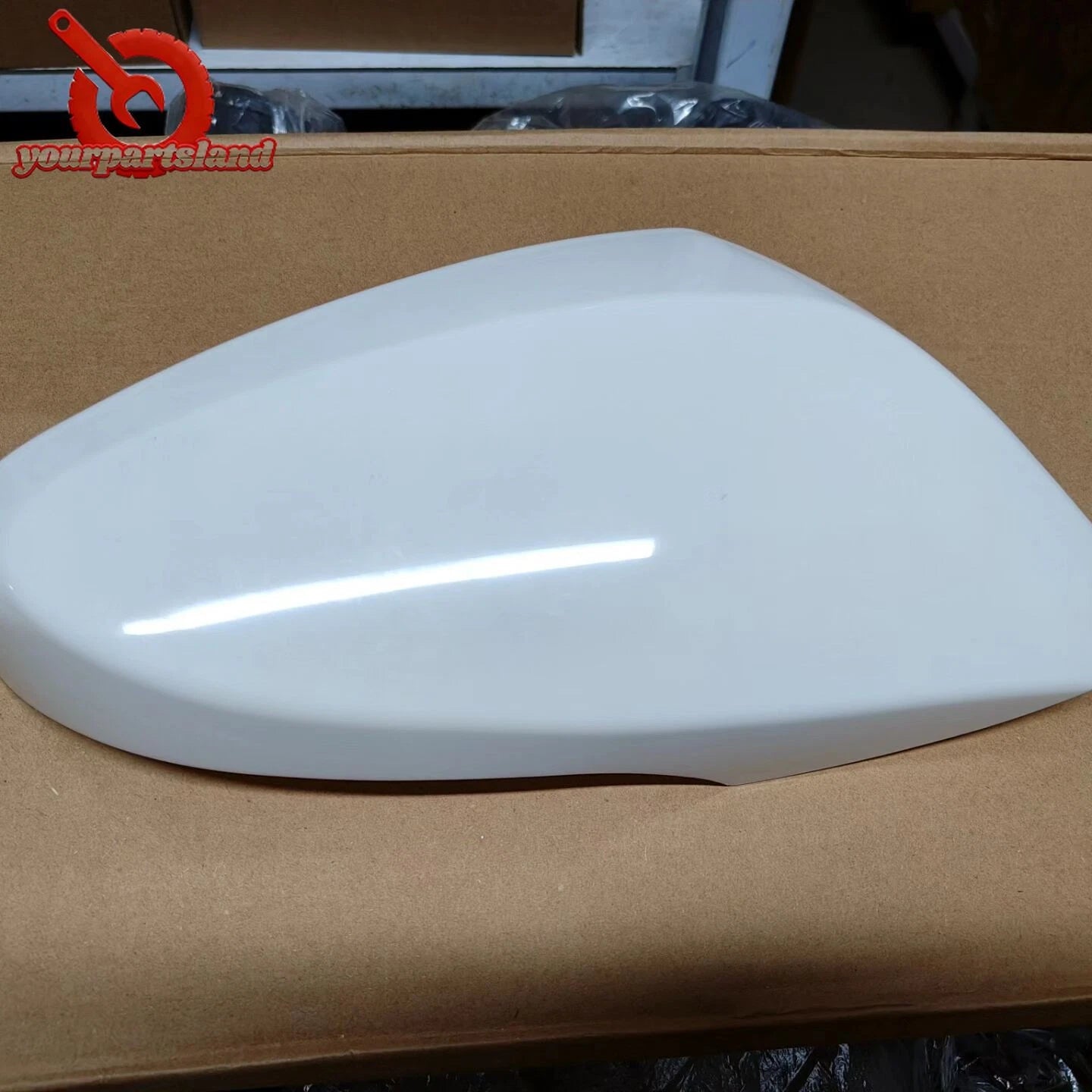 Left Driver White Side View Mirror Cover for HYUNDAI Elantra Sedan 2011-2016 6B93BC-57