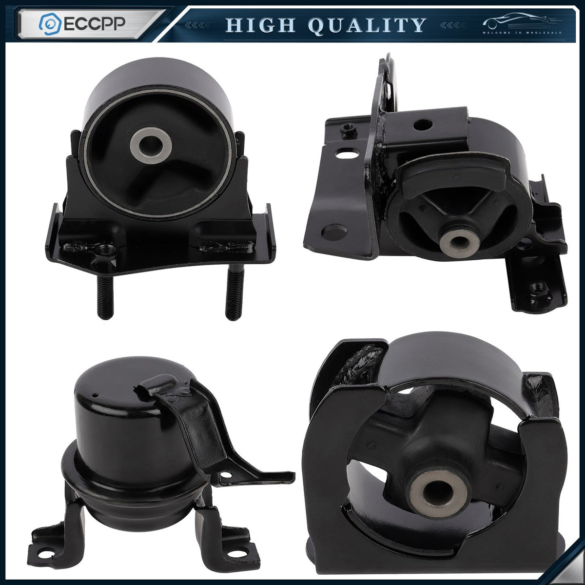 ECCPP Engine Motor Mount Kit Set 4pcs 2001-03 For Toyota RAV4 2.0L For Auto 6B93BC-57