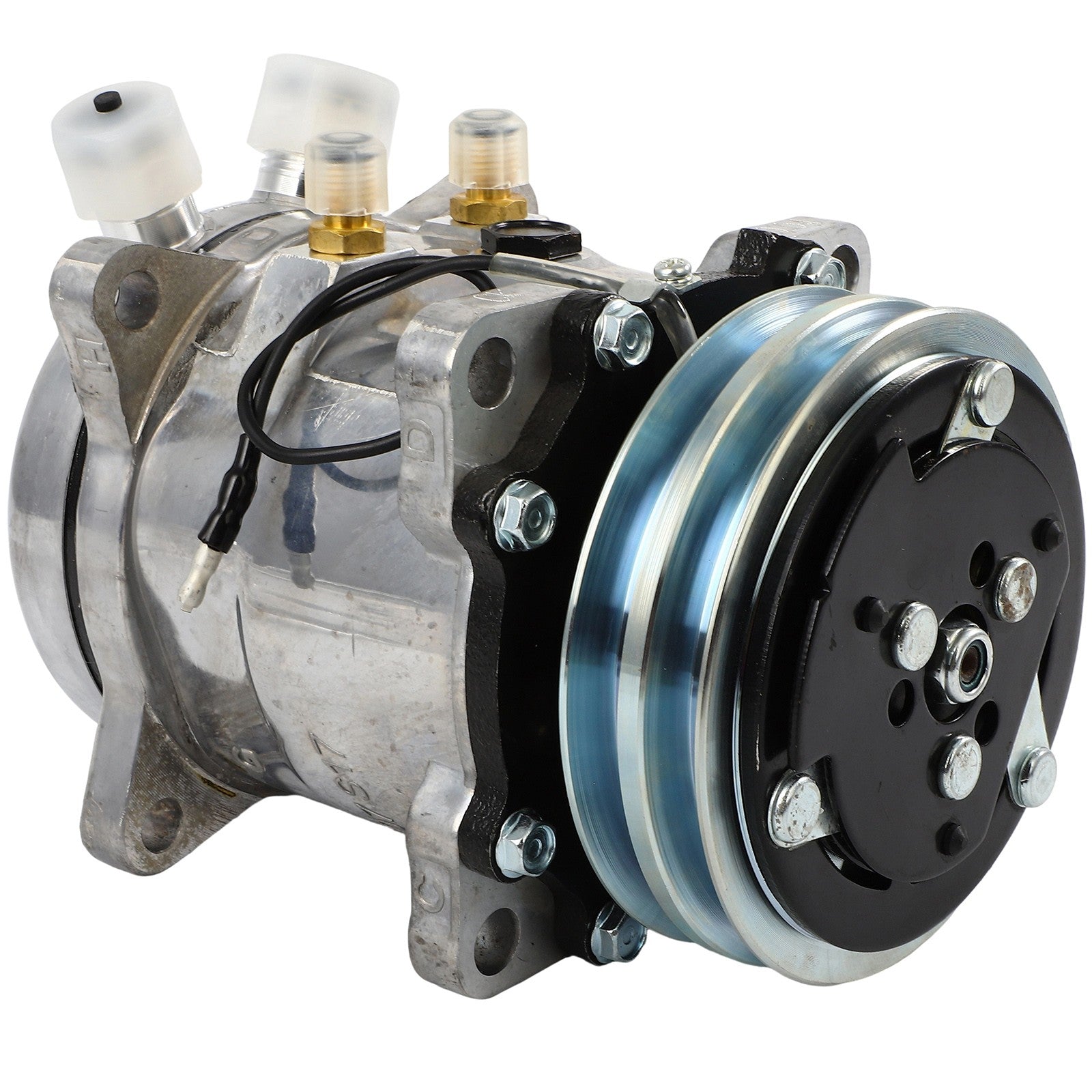 A/C Compressor For Abacus 507 / Sanden 5H11 V-Belt 2 Grooves R134a CO 5104C 6B93BC-57