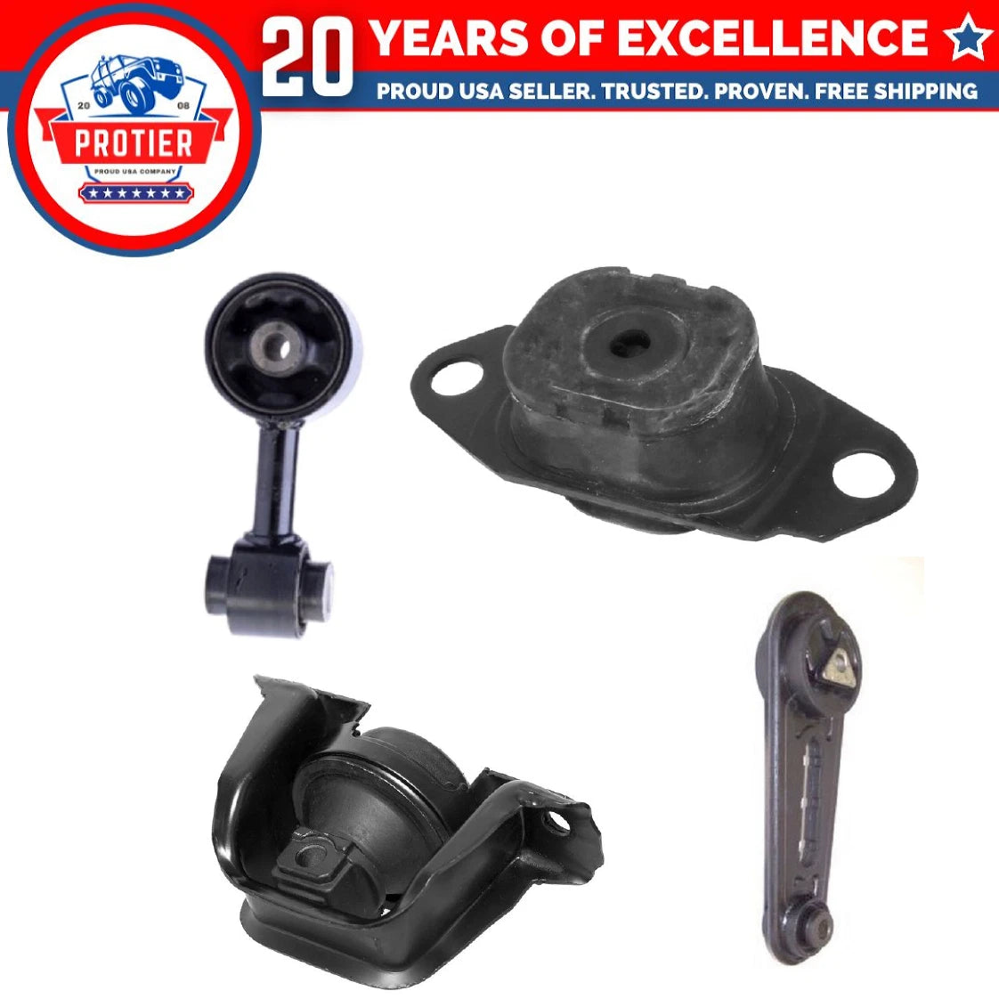 Motor & Trans Mount 4PCS Set Fit 13-14 Nissan Cube/ 11-12 Nissan Versa 1.8L 6B93BC-57