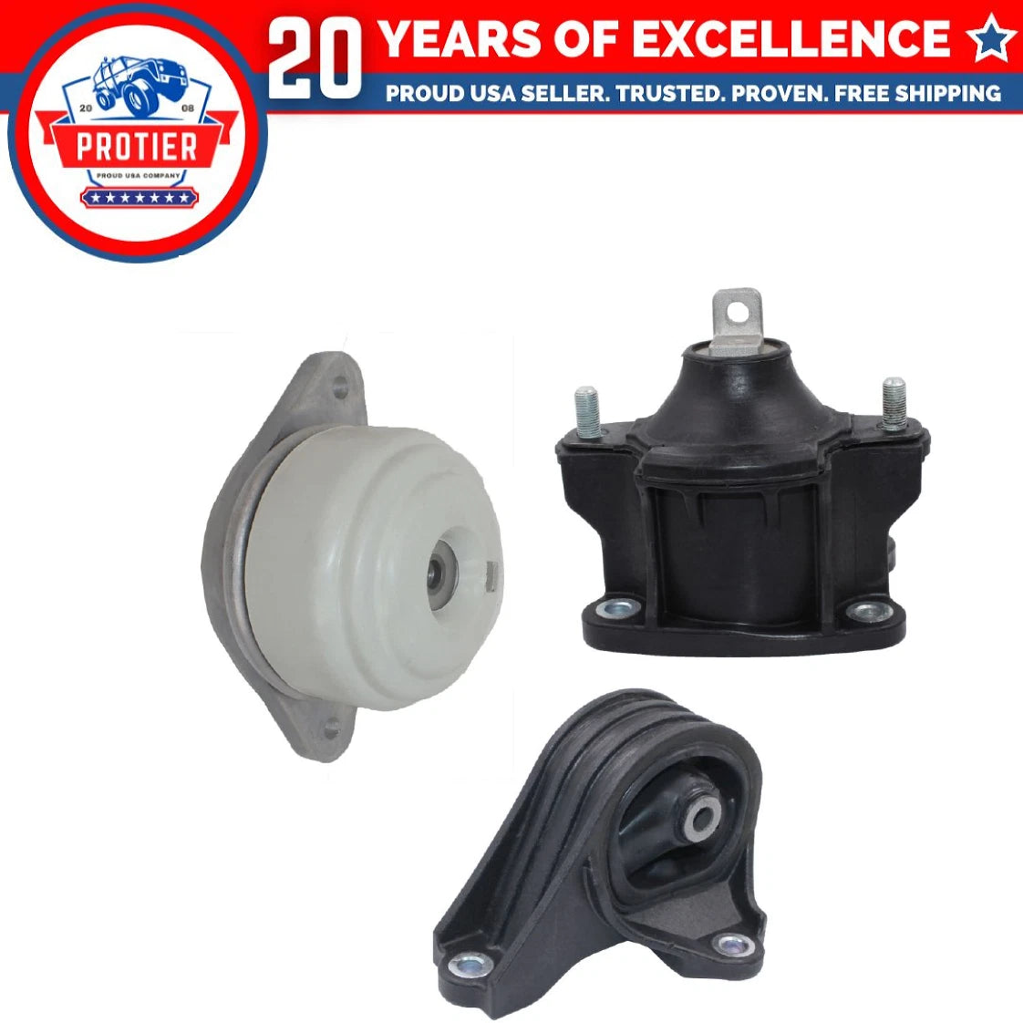 Engine Motor Mount 3PCS Set Fit 2015-2019 Acura TLX 2.4L-L4 / 9812 9897 9842 6B93BC-57