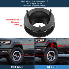 2" Front & 1.5" Rear Lift Kit For 2003-2013 Dodge Ram 2500 4WD (4" Rear Axle)