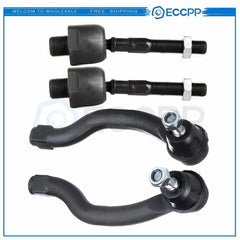 For 2008-2012 Honda Accord 4pcs Front Inner and Outer Tie Rod Links Set 6B93BC-57