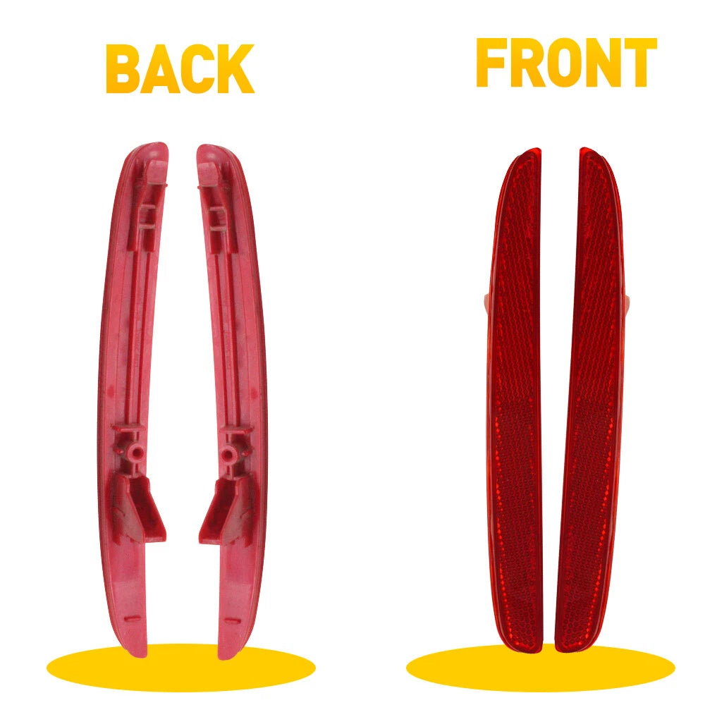 Red Lens Rear Bumper Reflector Marker 1 Pair For 2017-2021 Honda Civic Hatchback 6B93BC-57