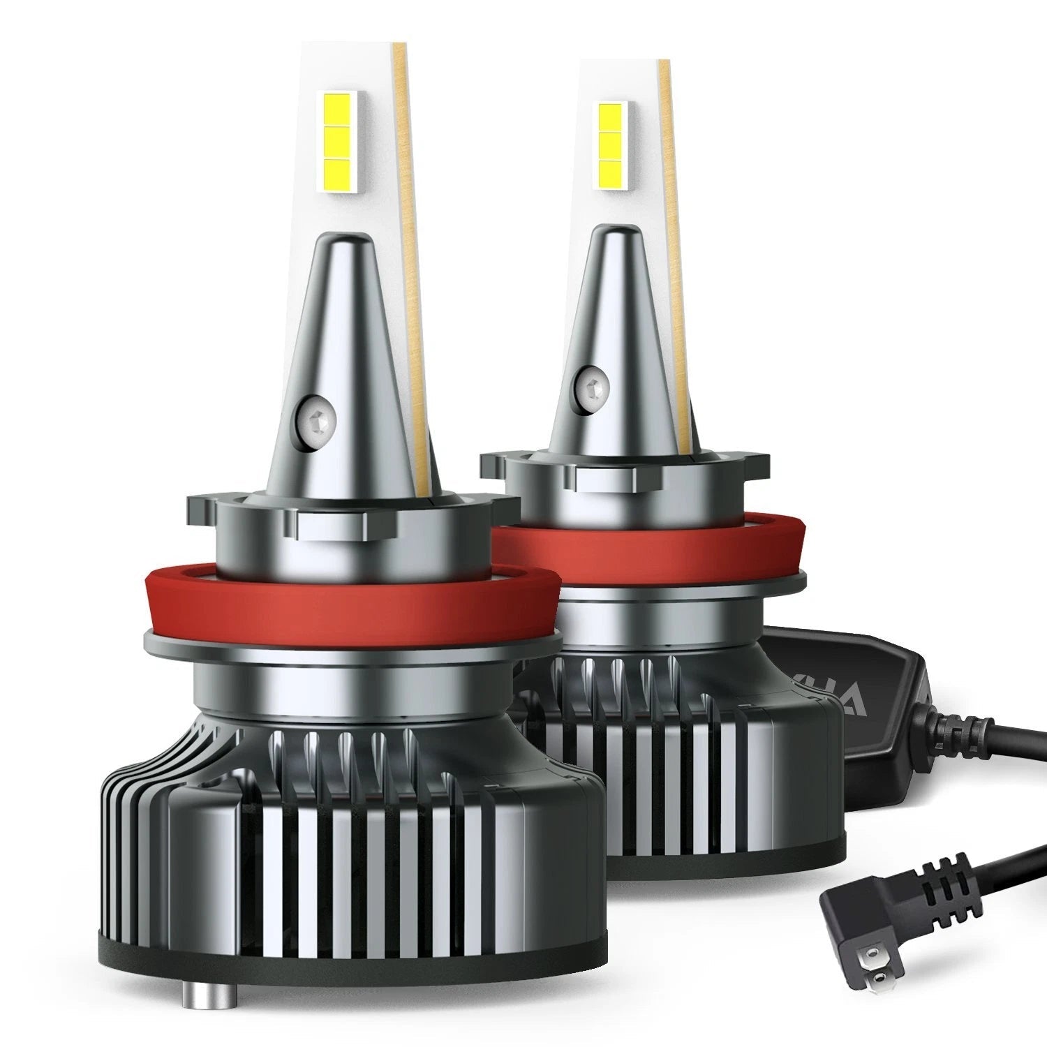 AUXITO H11B Super White No CANbus Error LED Headlight Bulbs High Low Beam Combo AUXITO