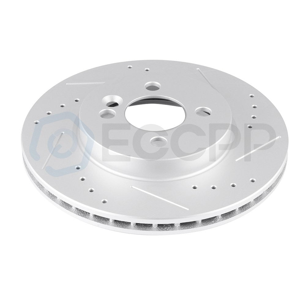 For 2007-2015 Mini Cooper 1.6L I4 Drilled Front And Rear Slotted Brake Rotors 6B93BC-57