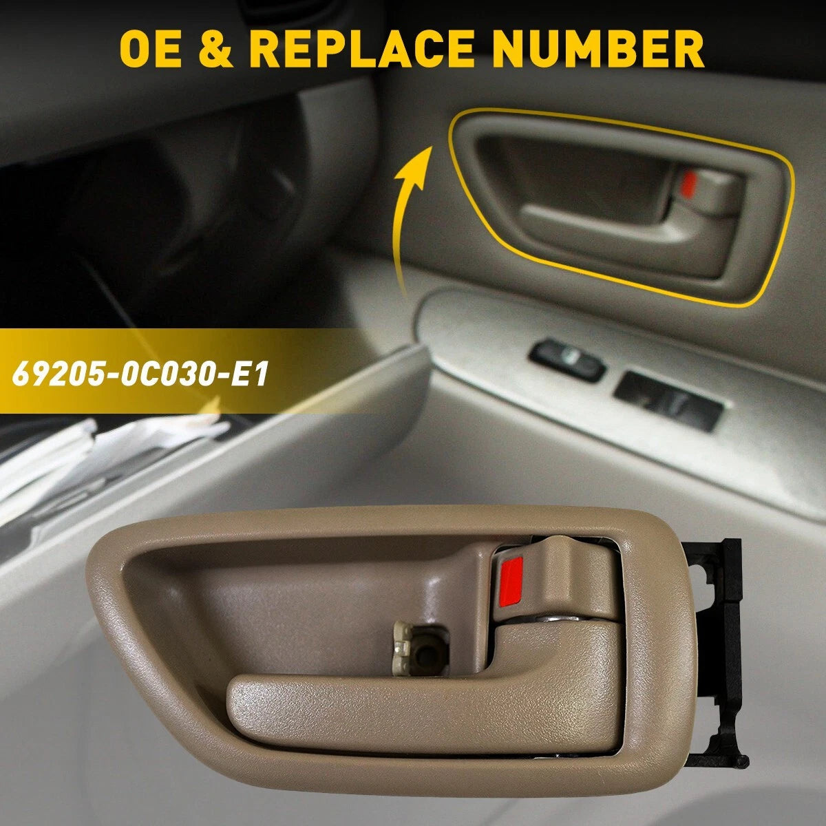 Interior Door Handle Right Side For Toyota 2001-2007 Sequoia / 2000-2004 Avalon 6B93BC-57