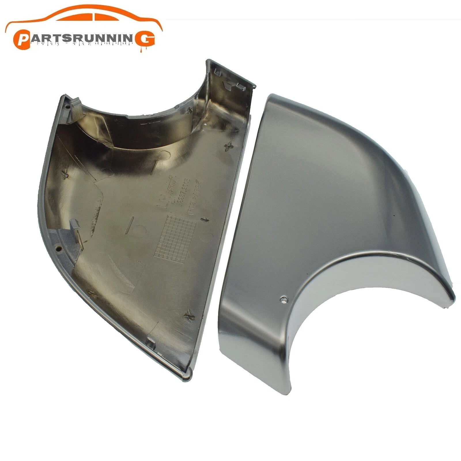 2PCS Chrome Left Right Lower Outer Cover Cap Mirror For 2017-2022 Tesla Model 3 6B93BC-57