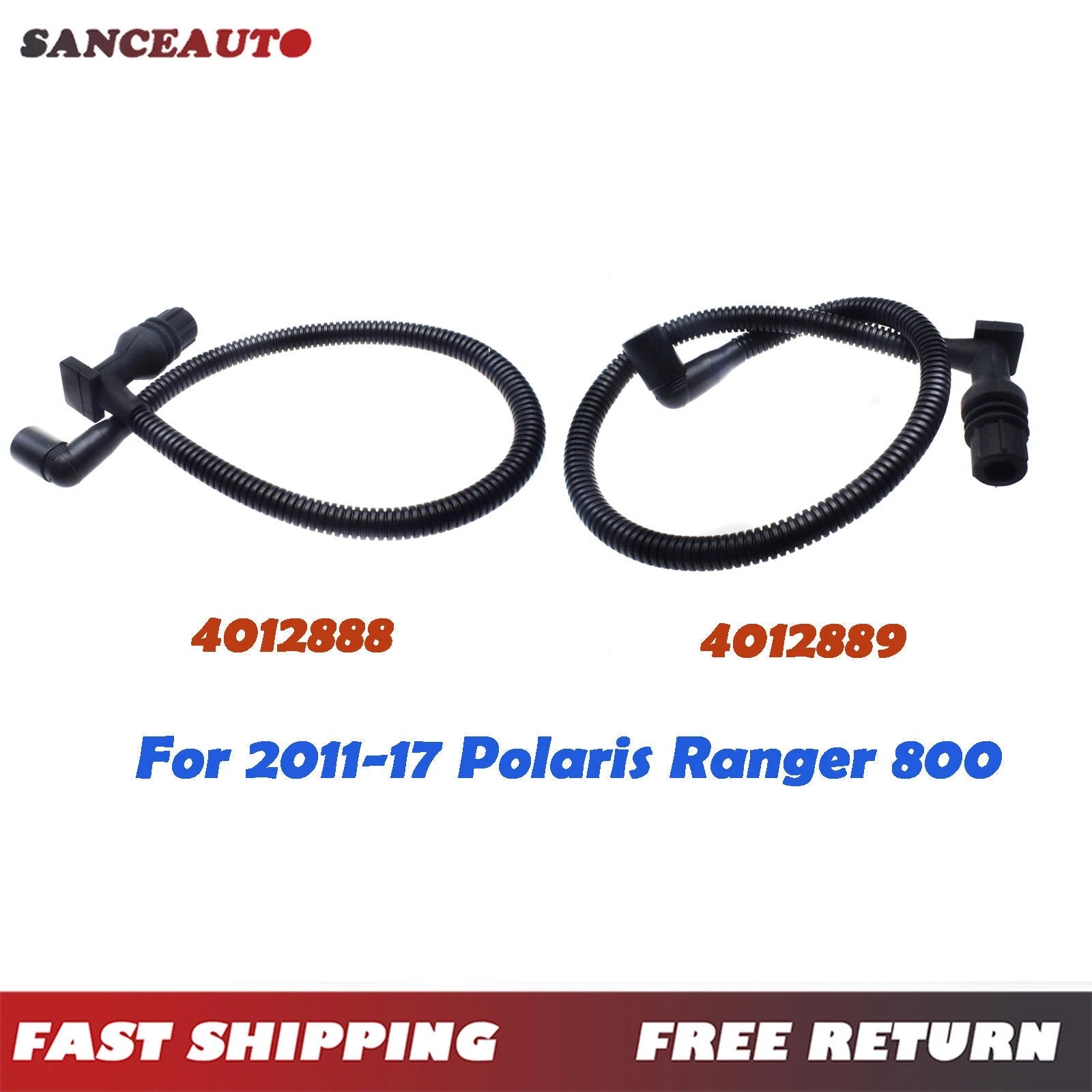 Ignition Coil Spark Plug Wire 2PC for Polaris Ranger RZR800 Ranger 800 2011-2017 6B93BC-57