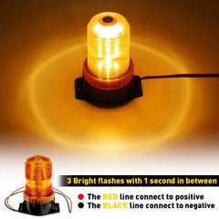 Amber Rotating 30LED Strobe Light Rooftop Flash Beacon Emergency Warning 12V-24V 6B93BC-57