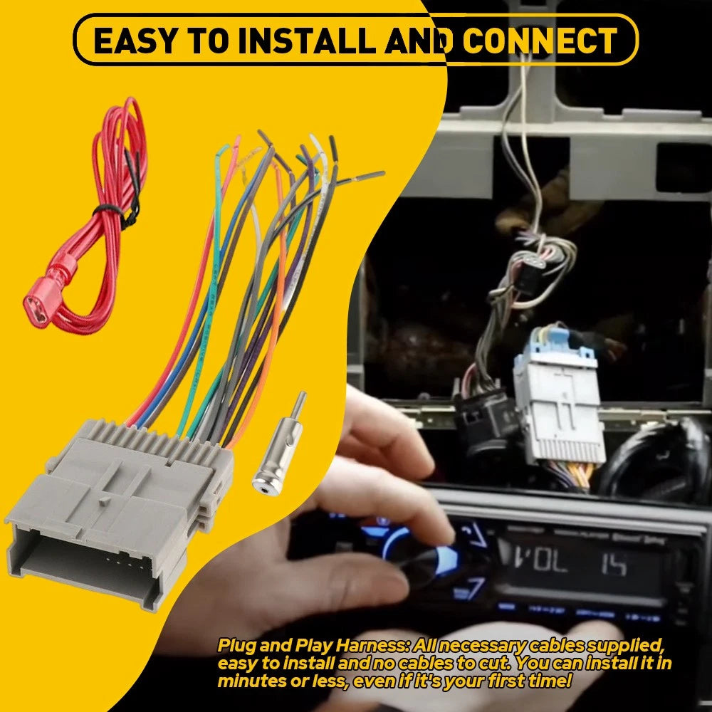 For Chevy Silverado 2003-2006 Car Stereo Radio Wiring Harness Adapter Connector 6B93BC-57