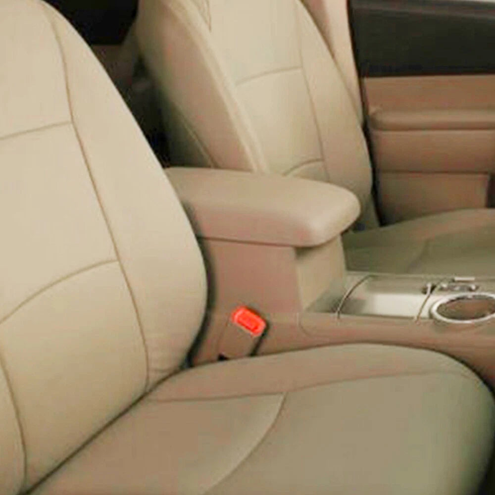 For 08-13 Toyota Highlander Leather Center Console Lid Armrest Cover Beige Tan 6B93BC-57