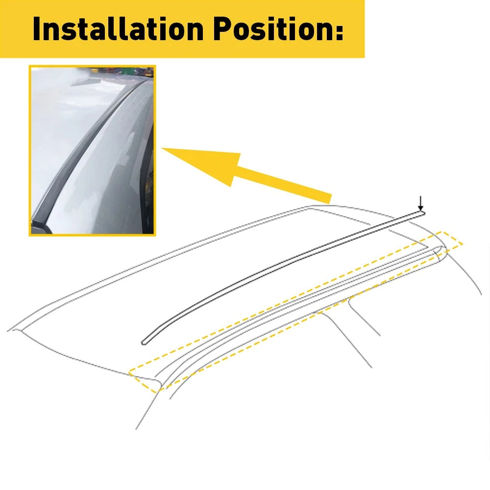 For 2010 2009 2011 2012 2013 Toyota Corolla Set of 2 Black Roof Trim Molding Kit 6B93BC-57