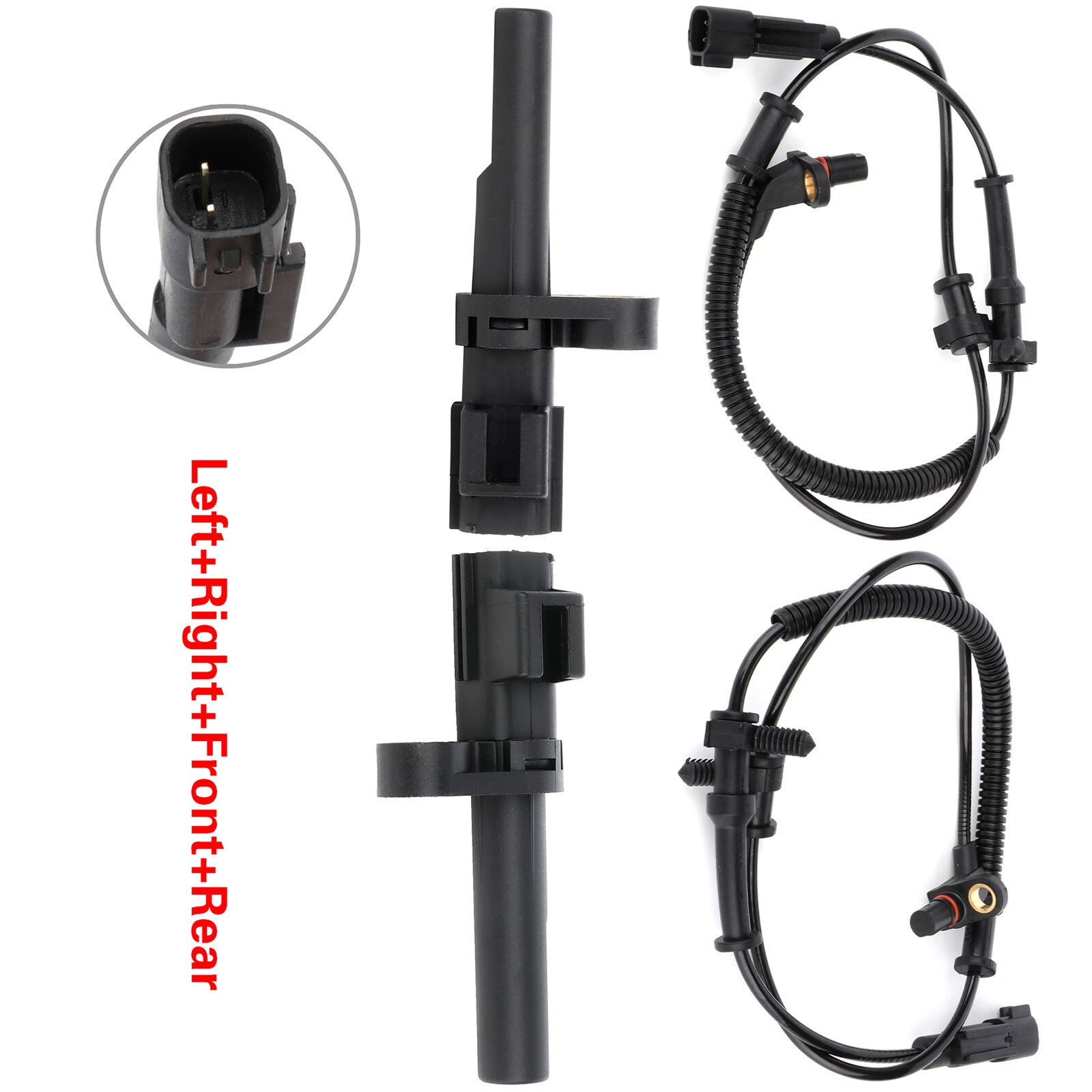 4 Pcs Front and Right ABS Wheel Speed Sensor For Dodge Ram 1500 2009 2010-2012 6B93BC-57