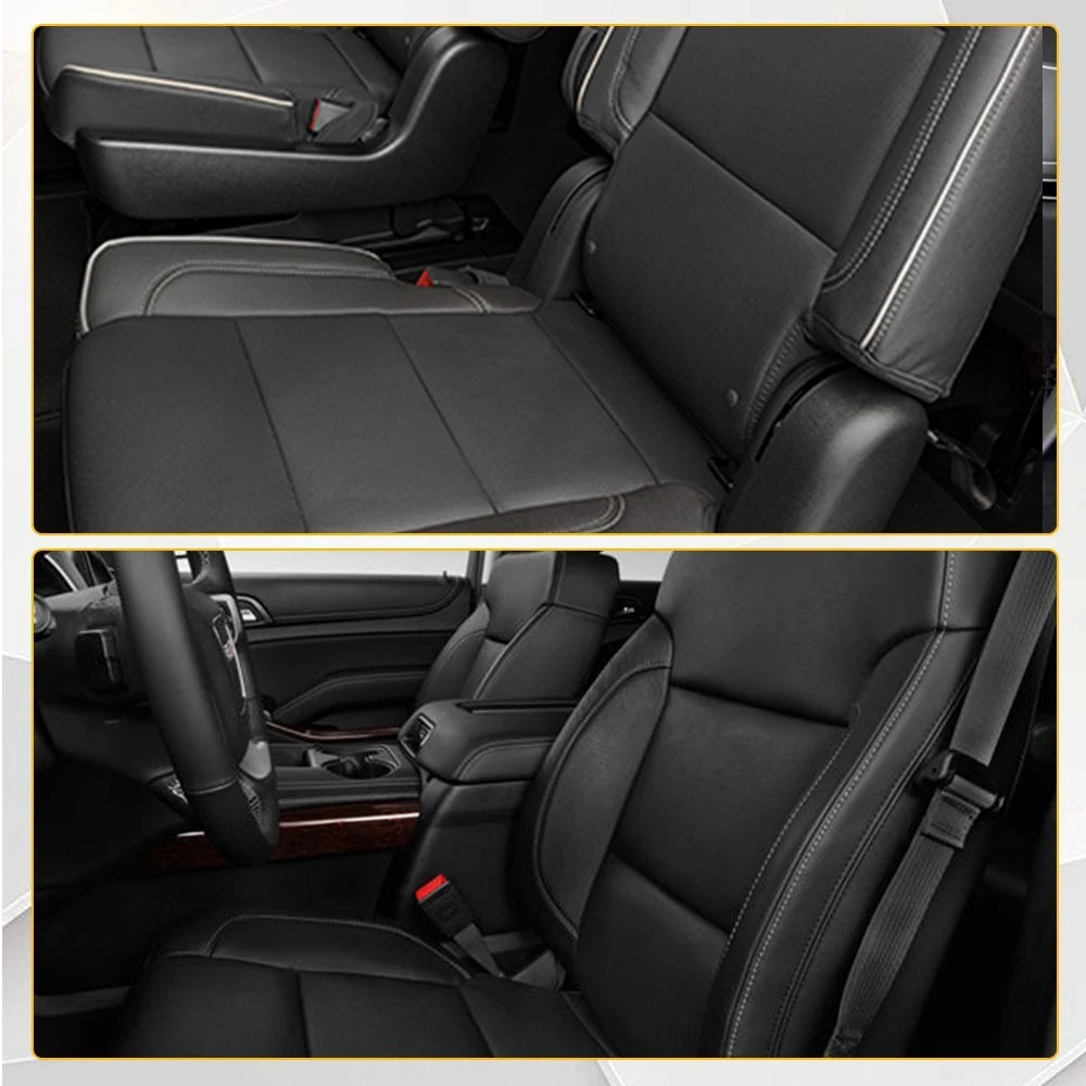 Driver Passenger Leather Bottom Seat Cover Black for 2015-19 GMC Yukon Denali EA 6B93BC-57