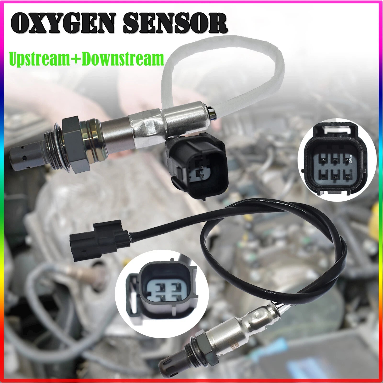 2x O2 Sensor For Honda Odyssey Accord Pilot Acura TL 36531-R70-A01 36532-R70-A01 6B93BC-57