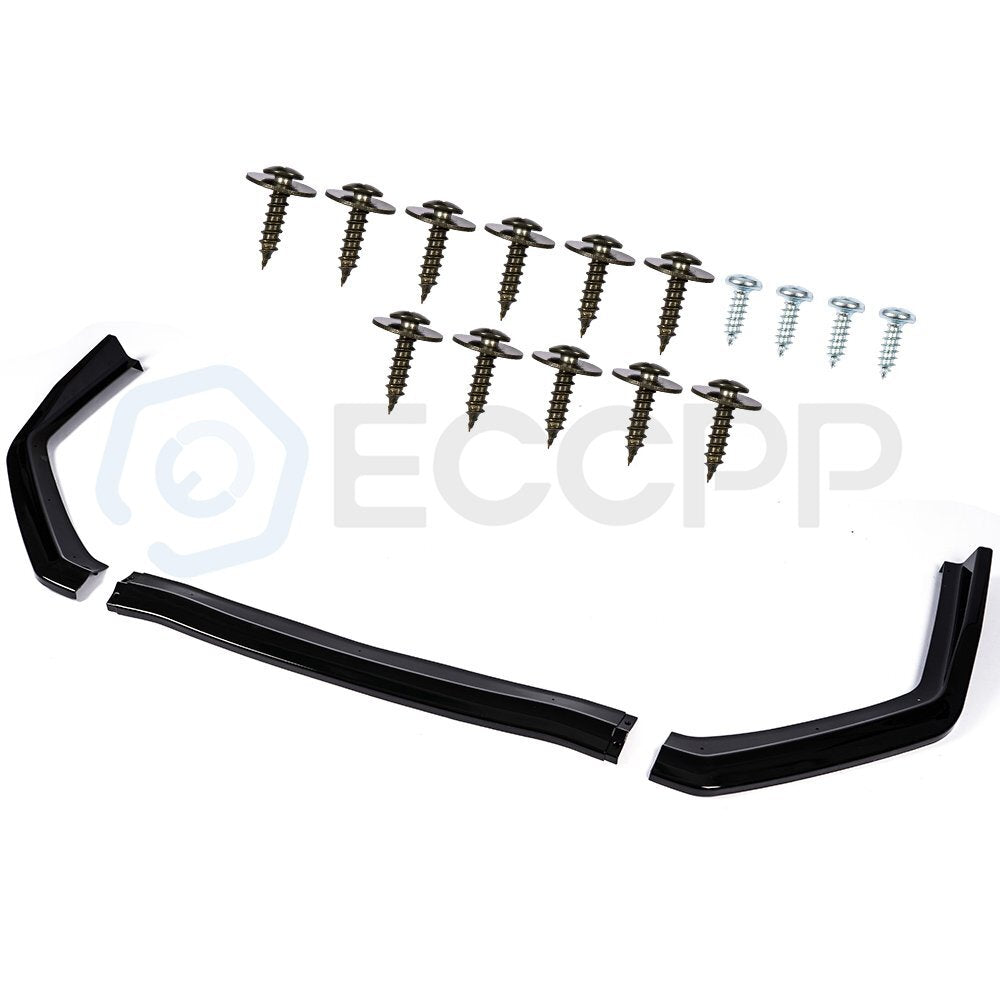 Front Bumper Lip CS Style For 2015-2020 Subaru WRX STI -Painted Black