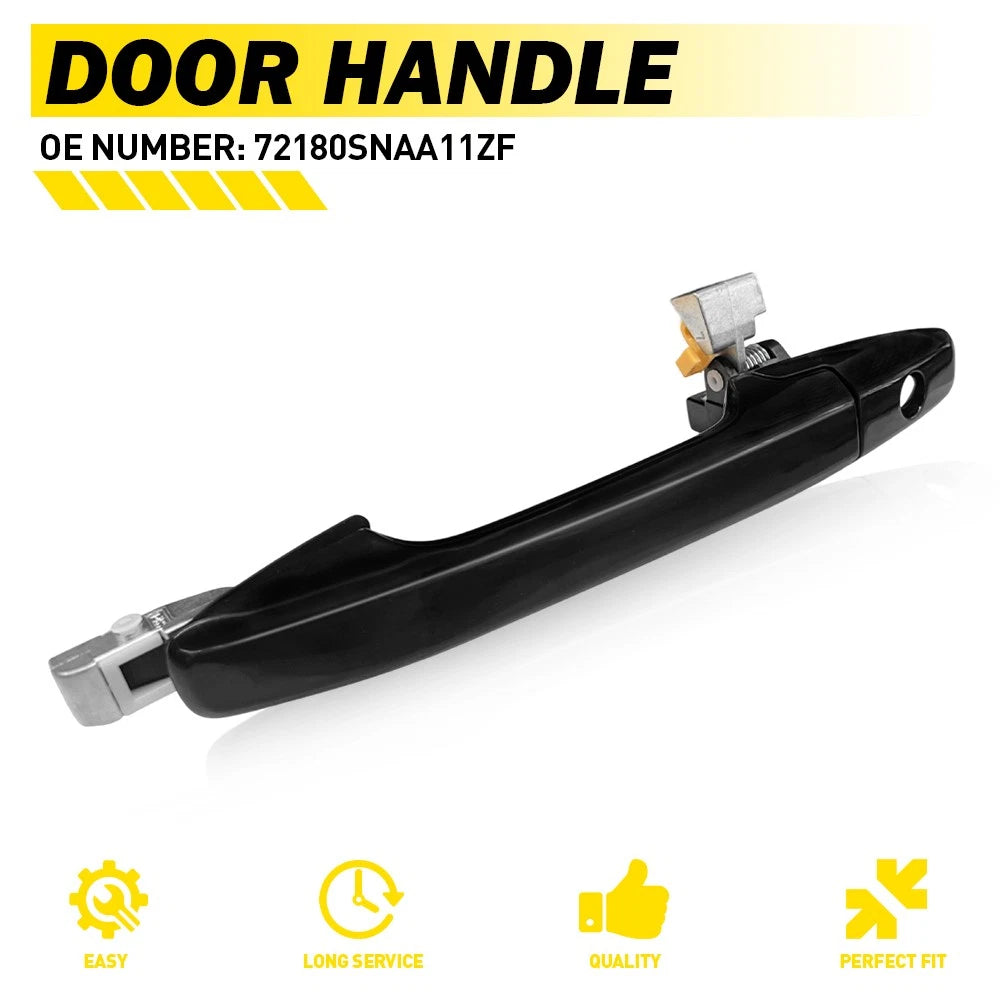 Handle Front Left Door Fits 2006-2011 Honda Civic 72180SNAA11ZF Black Exterior A 6B93BC-57