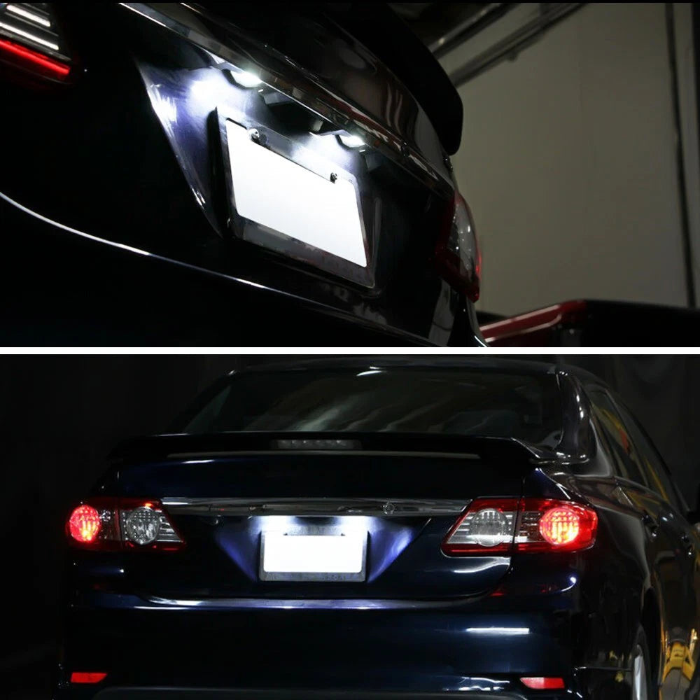For 2009-2013 Toyota Corolla 6000K 18-SMD LED White Plate License Lights Lamps A 6B93BC-57