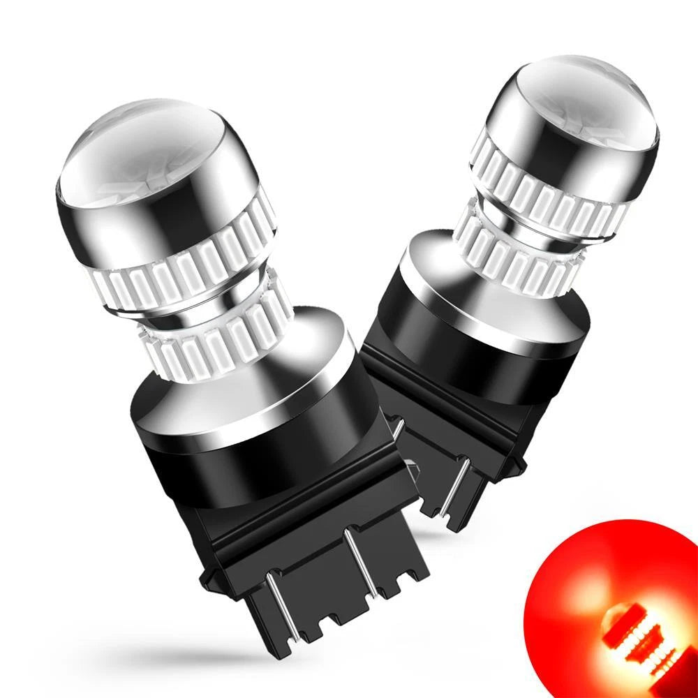 2X AUXITO 3156 3157 4057 LED Break Tail Light Stop Singal Bulb RED Light 54H EA AUXITO