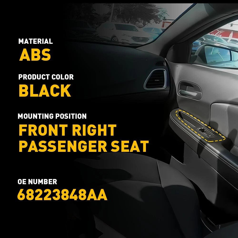 Front Right Door Handle Window Switch Panel For Cover 2011-2014 Chrysler 200 EOA 6B93BC-57