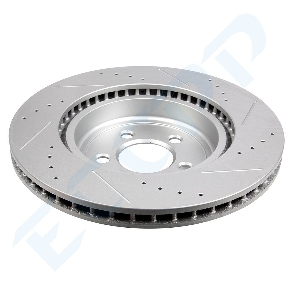 Front Drilled & Slotted Ceramic Brake Pads And Rotors For Chrysler 300 Dodge 6B93BC-57
