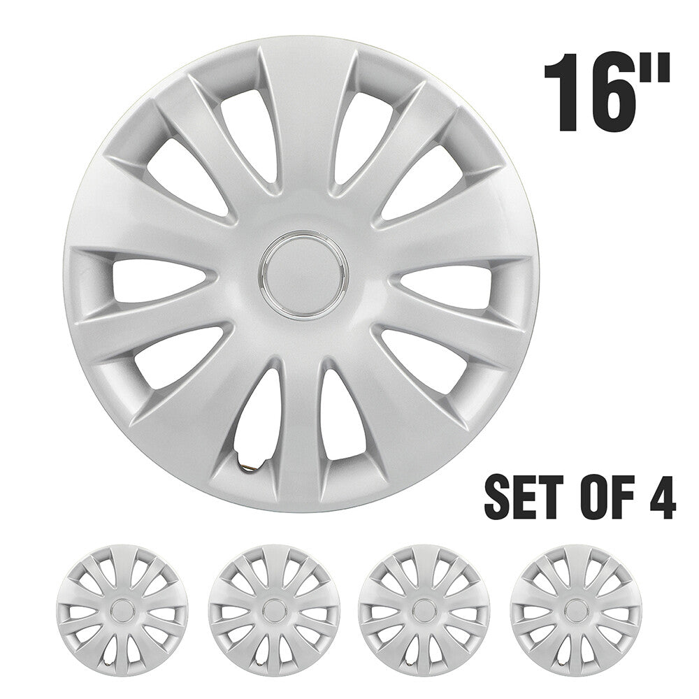 ECCPP Full Set Wheel Covers Fits R16 Tire & Steel Rim Snap On 16" Wheel Hub Caps ECCPP