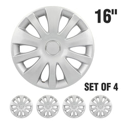 ECCPP Full Set Wheel Covers Fits R16 Tire & Steel Rim Snap On 16" Wheel Hub Caps ECCPP