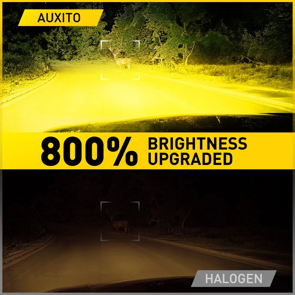 AUXITO H4 9003 LED Headlight Hi Low Conversion Kit Dual Colors White Yellow EOA AUXITO