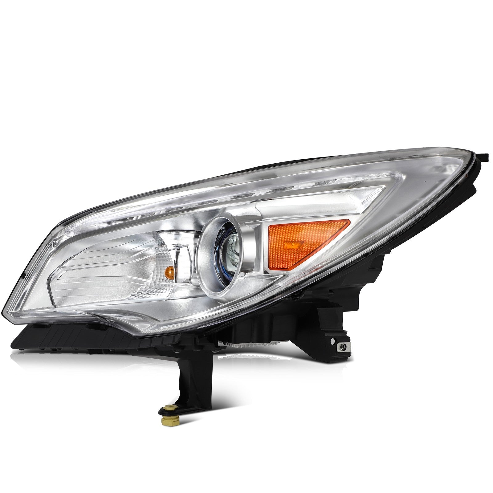 ECCPP Headlight Assembly For Buick Enclave 3.6L 2013-2017 Left Side Chrome Amber ECCPP