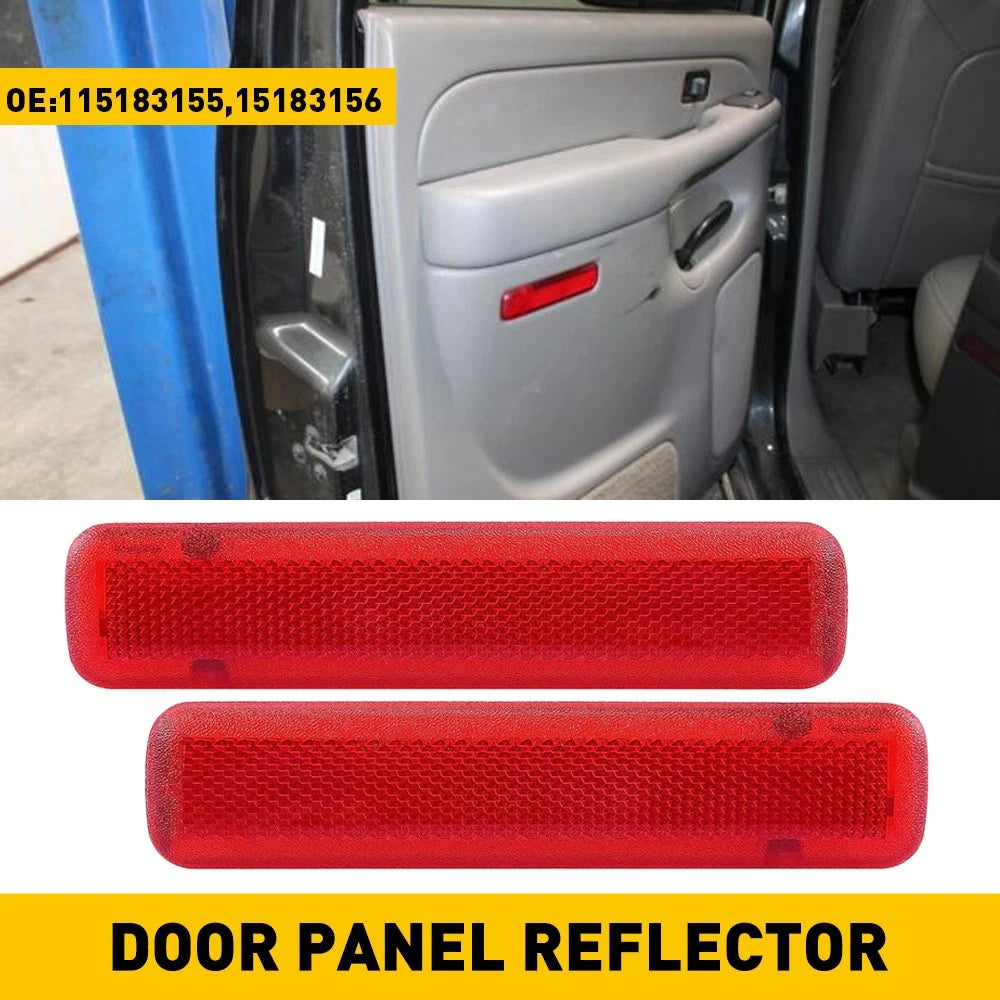 2x Door Panel Reflector Light Lens For Chevy Tahoe Suburban Silverado Avalanche 6B93BC-57