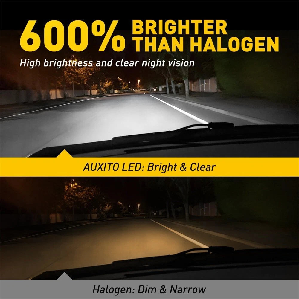 AUXITO H4 9003 Super White 60000LM Kit LED Headlight Bulbs High Low Combo 2X EOA AUXITO