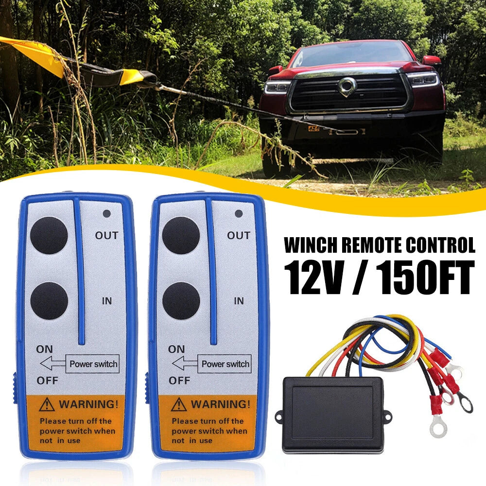Wireless Remote Control Kit Truck For Jeep Car Atv Winch Dump Trailer 150Ft 6B93BC-57