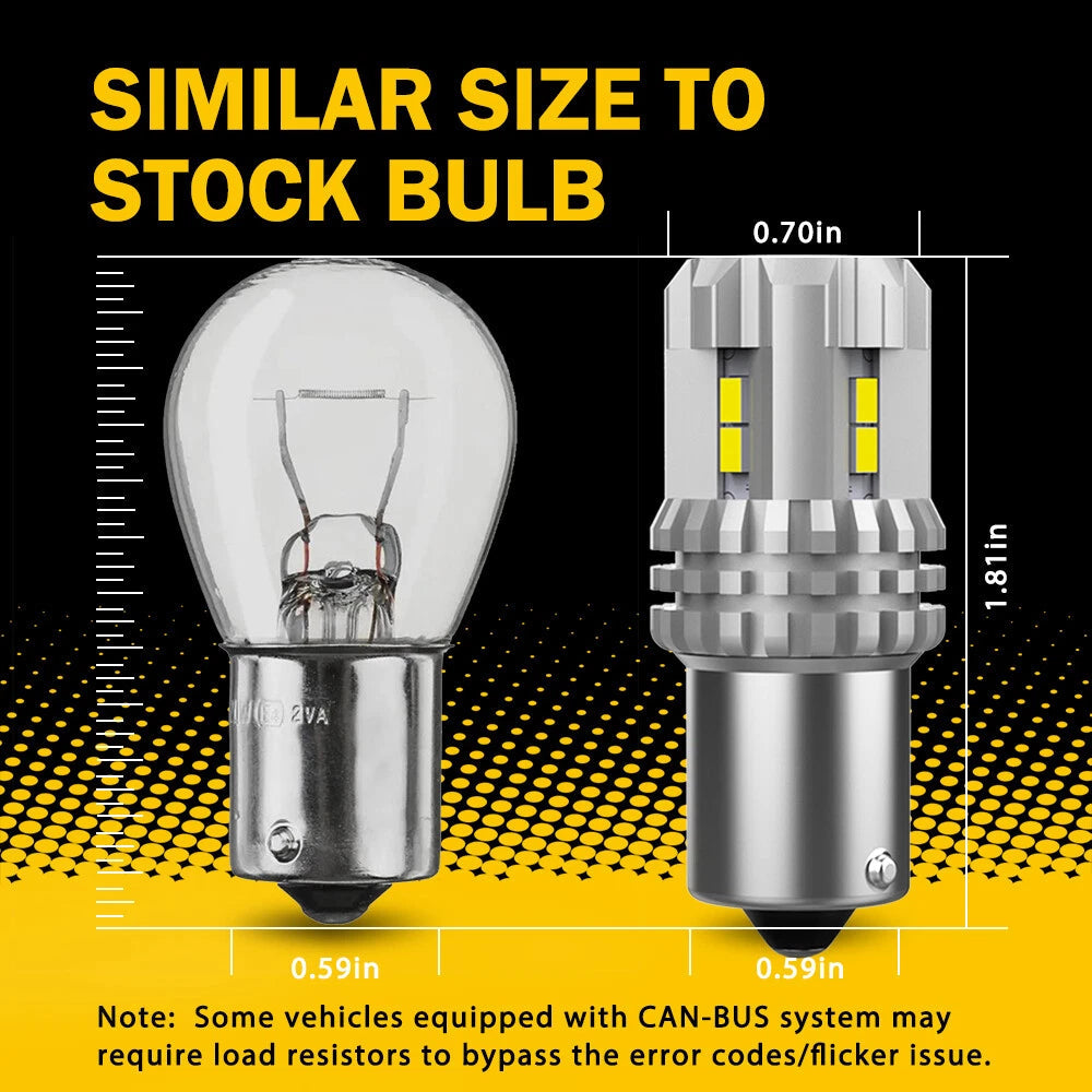 AUXITO 1156 7506 LED Backup Reverse Light Bulbs 6000K Super Bright White Canbus AUXITO