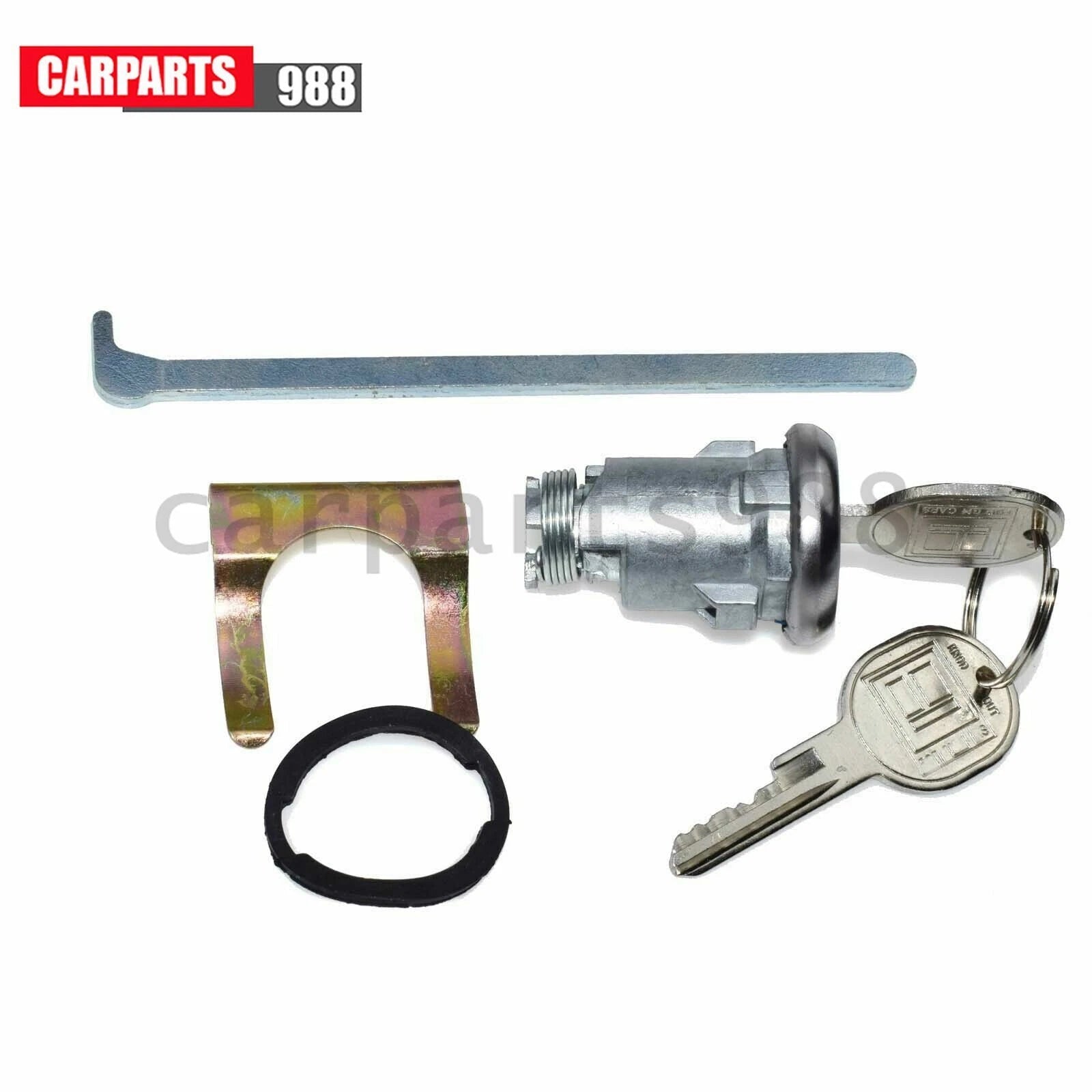 For Chevrolet GM Trunk/Deck/Boot Lock Key Cylinder W/ Keys 605533 TL1575 Chrome 6B93BC-57