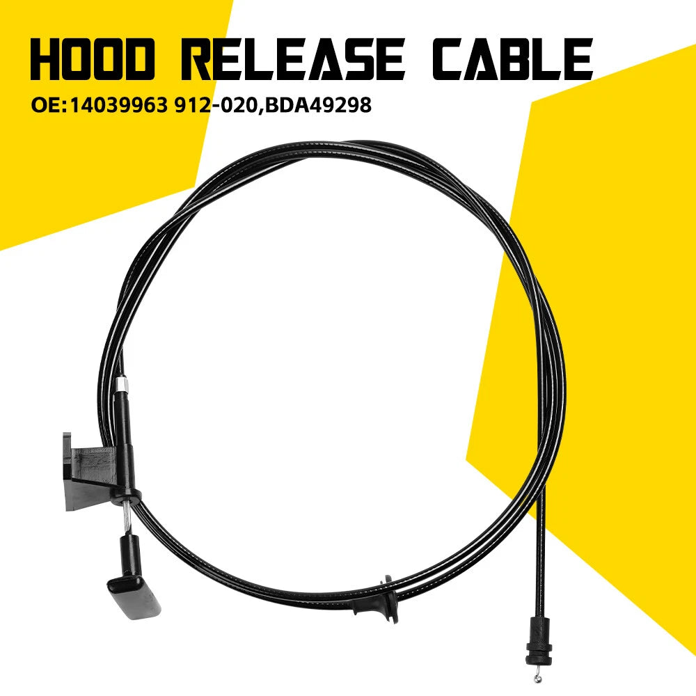 Hood Release Cable w/ Handle For 1981-1991 Chevy GMC Pickup Truck SUV BDA49298 A 6B93BC-57