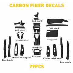 Carbon Fiber Style Decor Interior Kit Cover Trim 29PC For Honda Accord 2008-2012 6B93BC-57