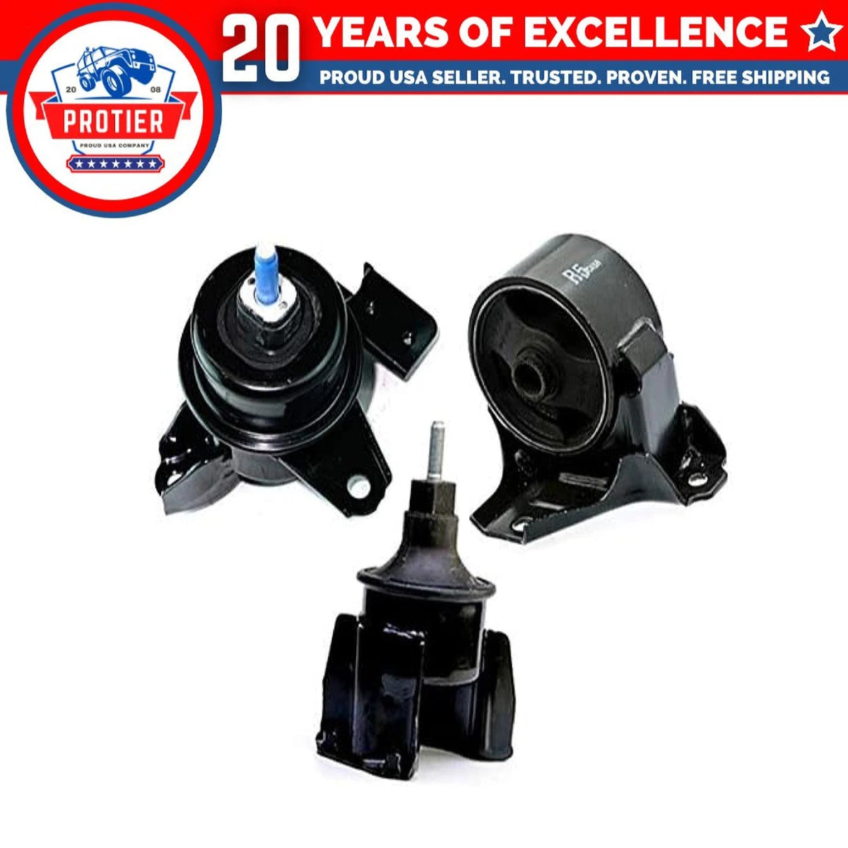 Fits 2007-2009 Kia Amanti 3.8L Engine Motor Mount Set 3pcs : A71023, A7181, 6B93BC-57