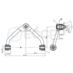 4 Upper Control Arm Lower Ball Joints Steering Kit Fits 1998-2001 Ford Ranger 6B93BC-57