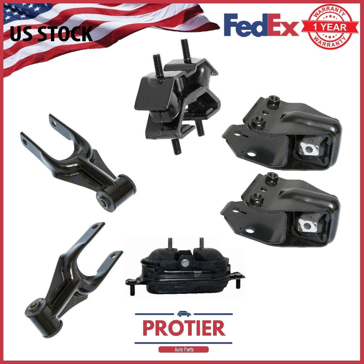 Motor & Trans Mount 6PCS Set for 2006-2011 Chevrolet Impala / Monte Carlo 3.5L 6B93BC-57