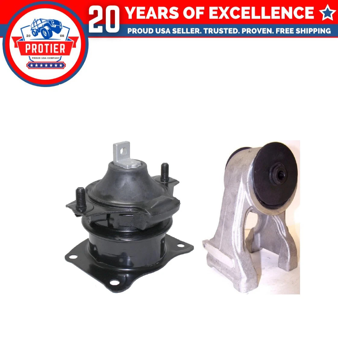 Engine Motor Mount 2PCS Set for Honda Odyssey 3.5L VTEC 08-10 Replaces A65023HY 6B93BC-57