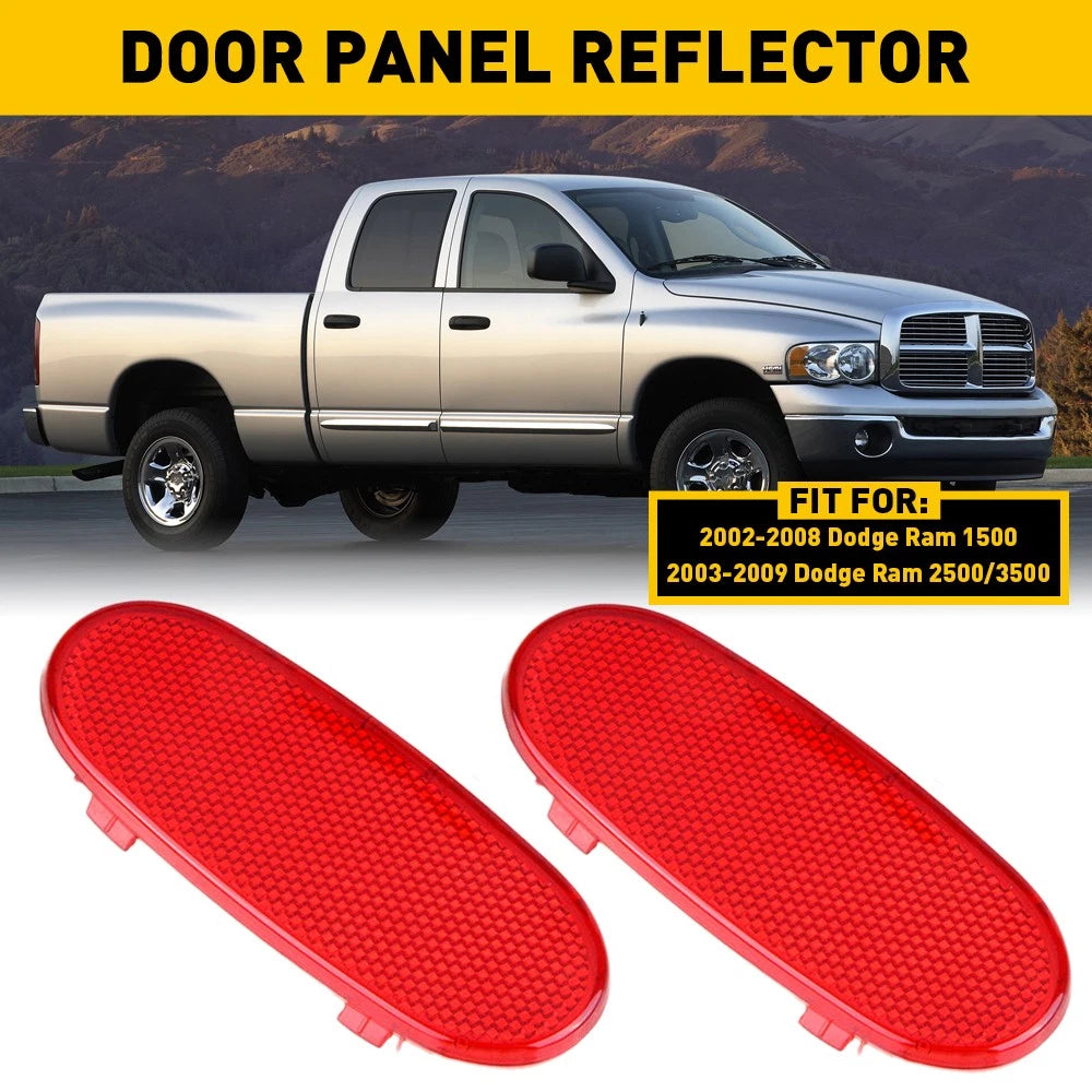 For 2002-2008 Dodge Ram Front 1500 Door Panel Reflector Light Interior Trim 2pcs 6B93BC-57