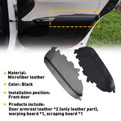 FOR 2013-2018 Toyota Avalon Leather Armrest Door Panel Cover Black Durable EOA 6B93BC-57