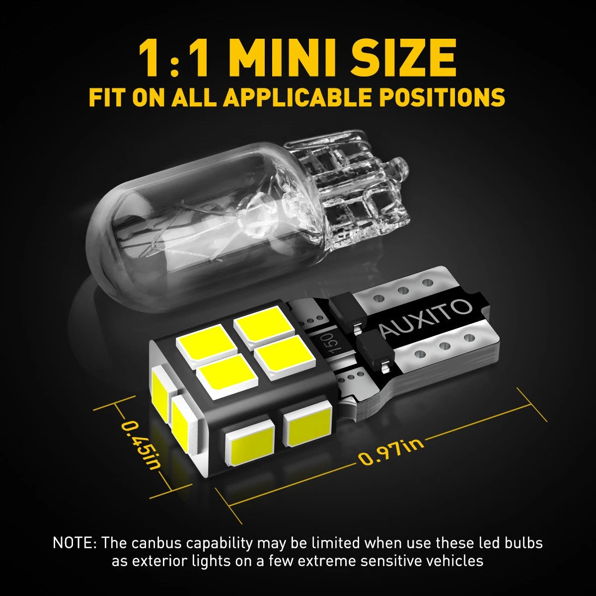 10x Super Bright T10/921/194 6000K White 14 LED RV Trailer Interior Light Bulbs 6B93BC-57