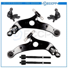 ECCPP 6pc Complete Front Control Arm Ball Joint Steering Kit Fits Toyota Sienna ECCPP