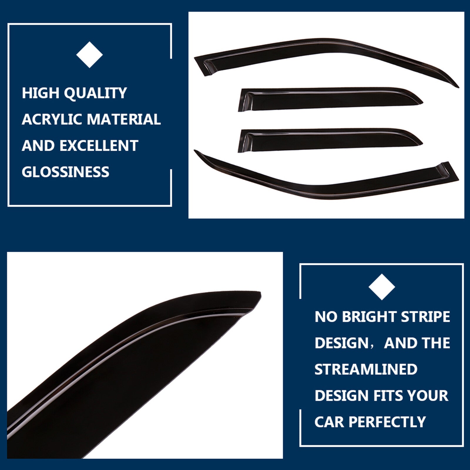 For Honda CRV CR-V 2002-2006 2005 2004 2003 Window Visor Rain Guard Deflectors 6B93BC-57