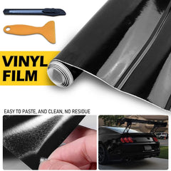 Gloss Black Vinyl Automotive Wrap Film Roll Wrap Car Stickers 59IN x 11.8IN EOA 6B93BC-57