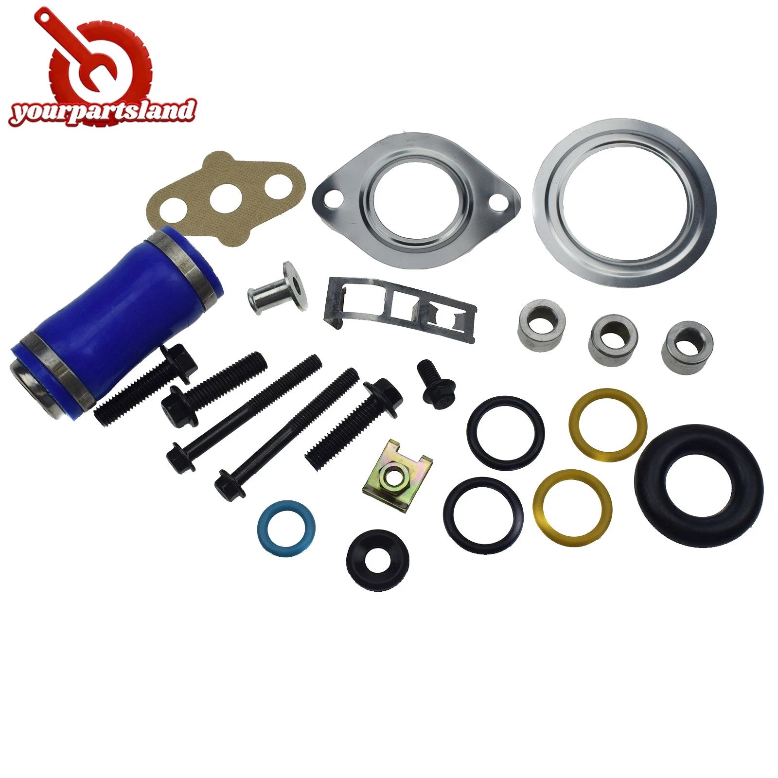 For 2003-2010 Ford Powerstroke Diesel 6.0L Intake Manifold Gasket Set Blue Hose 6B93BC-57