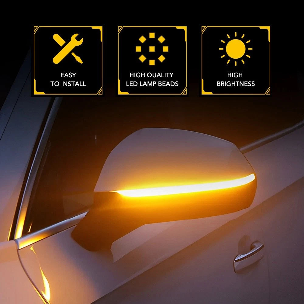 For Audi A4 A5 B8.5 11-16 LED Side Mirror Dynamic Turn Signal Light Smoke Amber 6B93BC-57