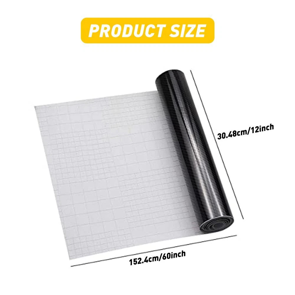 5D Premium HIGH GLOSS Carbon Fiber Vinyl Wrap Film Bubble Free Air Release USEA 6B93BC-57